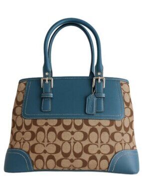 Coach Teal/Turquoise Signature Hampton Bag